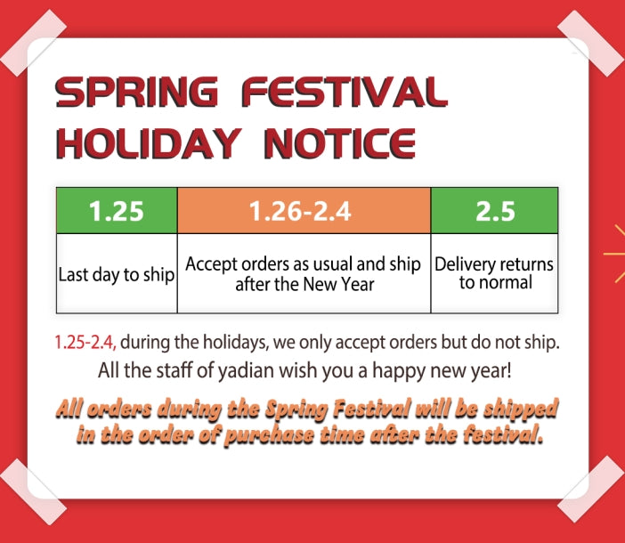 New Year Holiday Notice