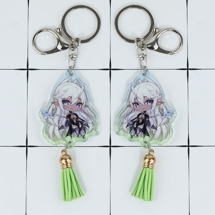 Custom Acrylic Short Tassel Keychain