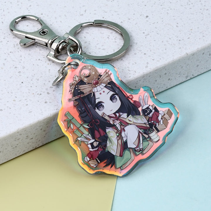 Custom Double Sided Rainbow Keychain