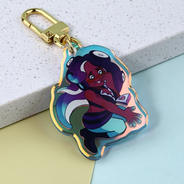 Custom Double Sided Rainbow Keychain