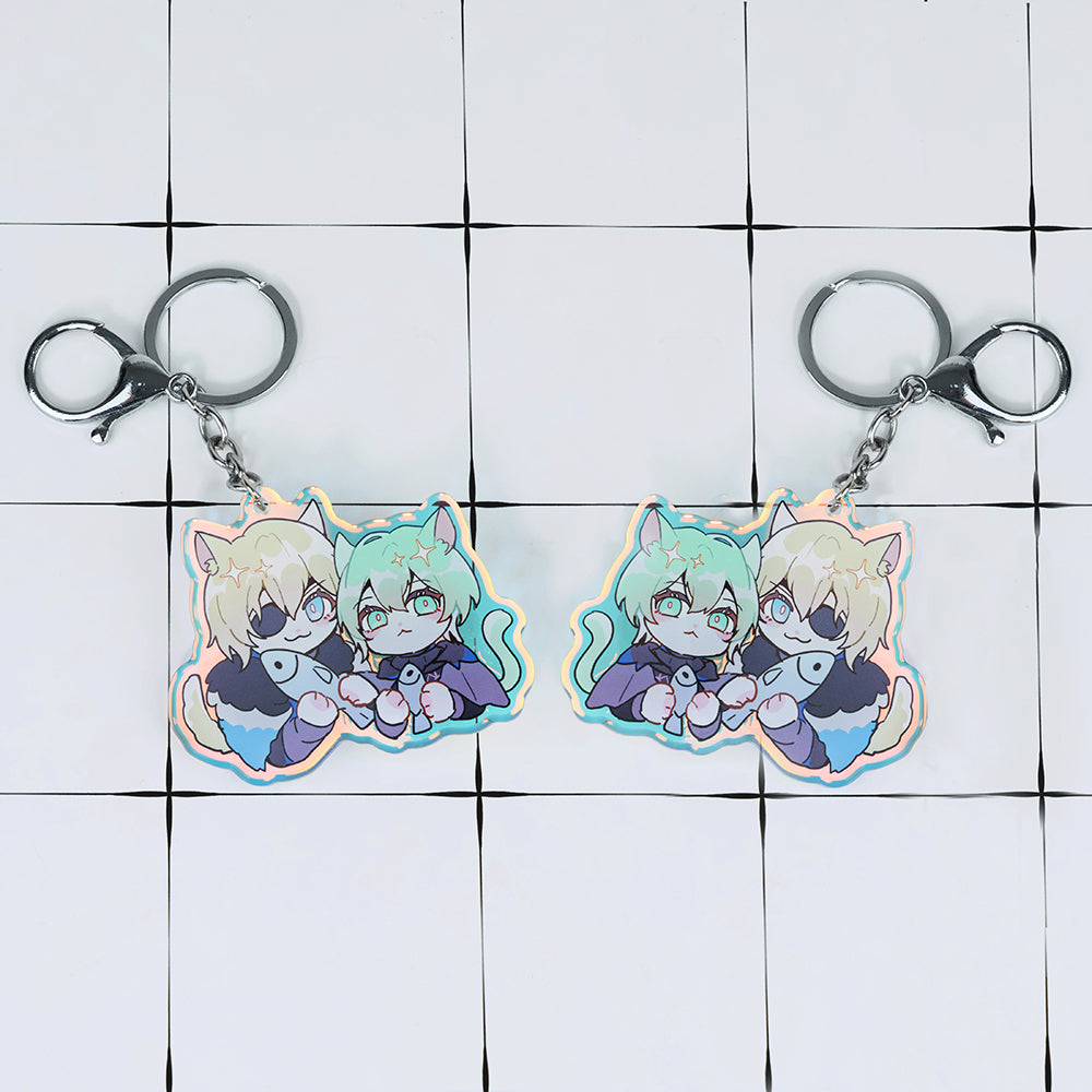 Custom Front Side Rainbow Keychain