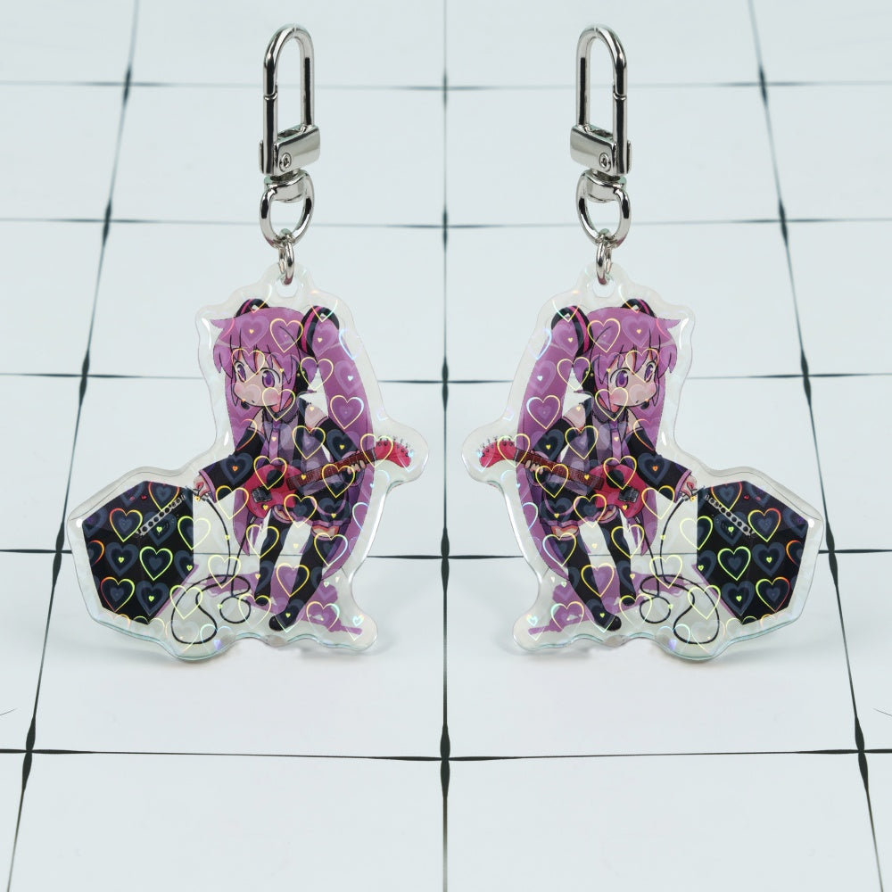 Custom Acrylic Epoxy Holographic Keychain