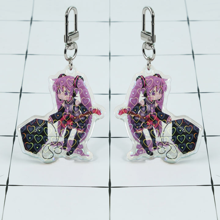 Custom Acrylic Epoxy Holographic Keychain