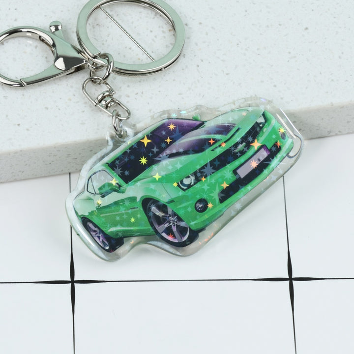 Custom Acrylic Epoxy Star Holographic Keychain