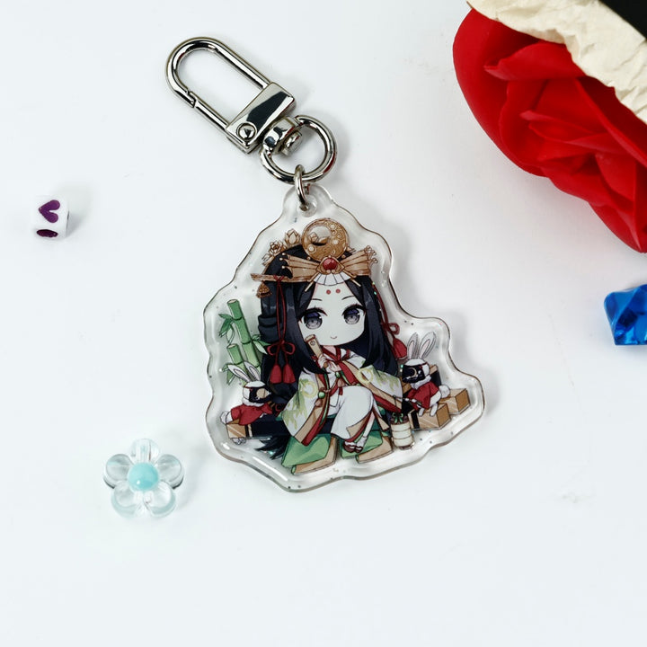 Custom Double Sided Glitter Keychain